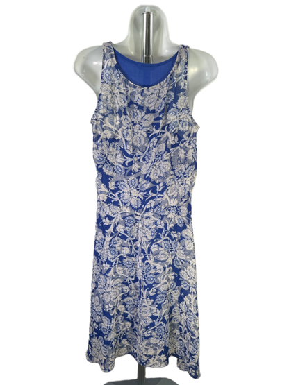 Cabi Women's Blue Paisley Sleeveless 2 Piece Layered Dress - M image 2
