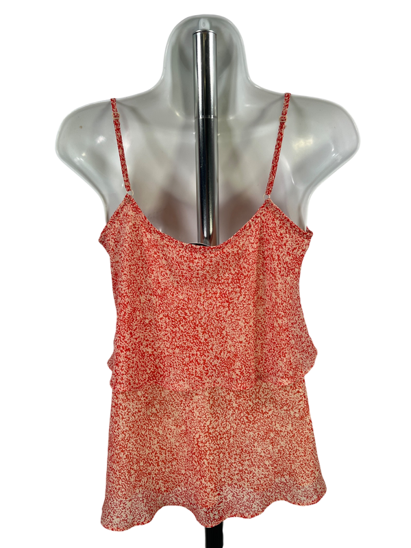 Cabi Women's Red/Beige Paprika Lined Tiered Cami Tank Top - S image 2