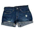 Lucky Brand Women's Dark Wash Cuffed Boyfriend Jean Shorts - 2/26