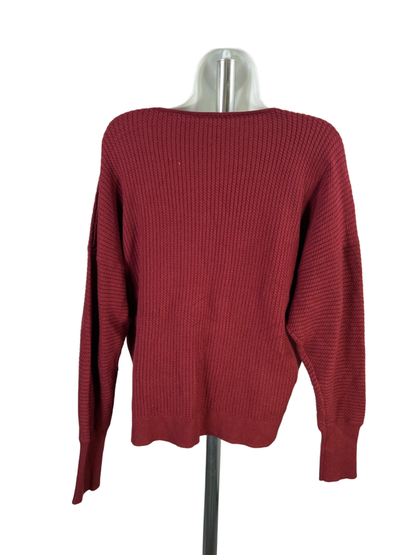 Tahari Women's Burgundy Knit Long Sleeve Sweater - L image 2