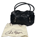 Cole Haan Women's Black Leather Hobo Shoulde Bag Purse W/ Dust Bag