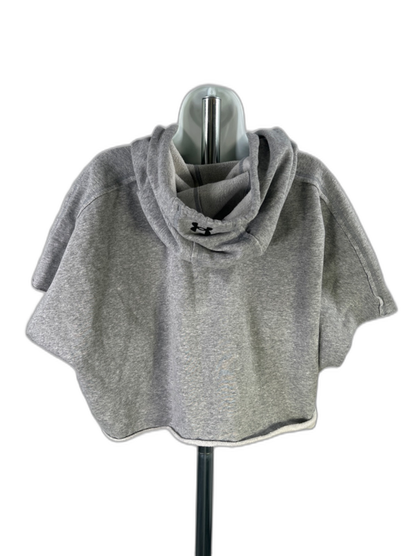 Under Armour Womens Gray Project Rock Short Sleeve Cropped Hooded Sweatshirt - L image 2