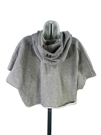 Under Armour Womens Gray Project Rock Short Sleeve Cropped Hooded Sweatshirt - L image 2