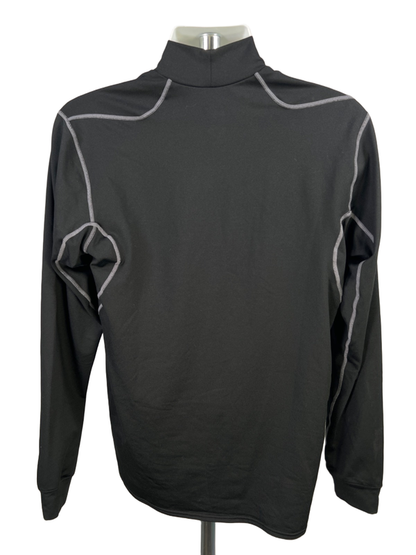 Nike Pro Men's Black Core Thermal Fitted Mock Long Sleeve Athletic Shirt - XL image 2