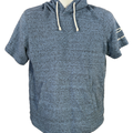 Under Armour Men's Blue Heather Loose Short Sleeve Pullover Hoodie Shirt - S