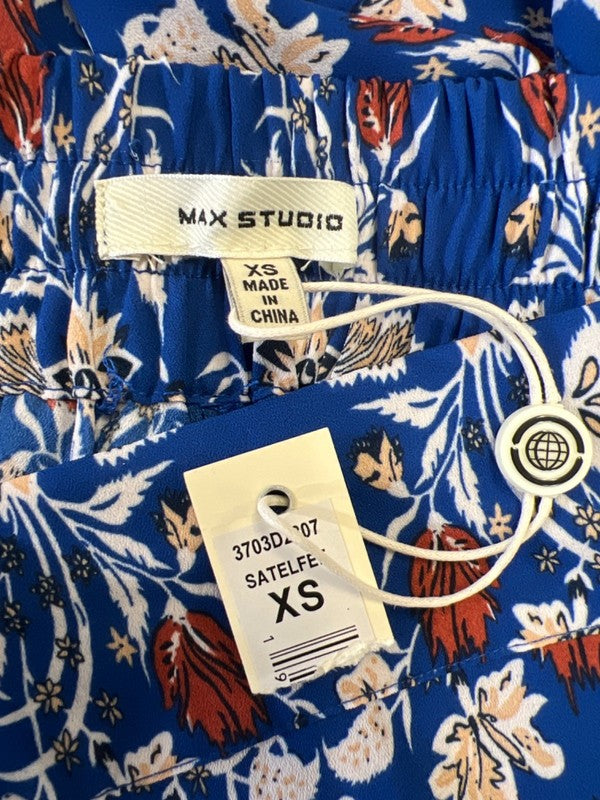 Max Studio Women's Blue Semi-Sheer Wide Leg Palazzo Pants - XS image 3
