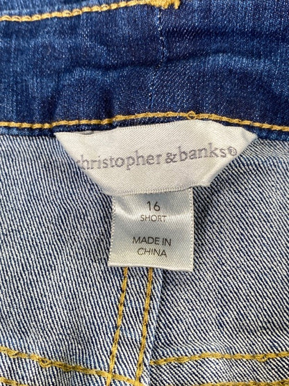 Christopher & Banks Women's Medium Wash High Rise Barely Boot Jeans - 16 Short image 3