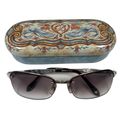 Brighton Women's Silver/Red Heartbeat Sunglasses W/ Tin Box
