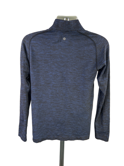 Lululemon Men’s Blue Metal Vent Tech Long Sleeve 1/4 Zip Pullover Shirt - S image 2