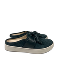 Spenco Women's Green/Blue Suede Slip On Bow Mules - 8.5D Wide