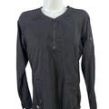 Athleta Women's Black Pacifica UPF Quarter Zip Long Sleeve Athletic Top - M