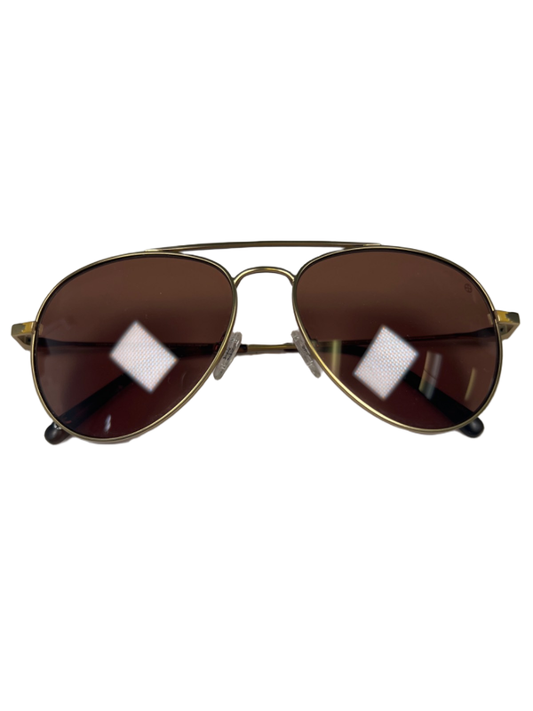 Karun Unisex Gold Tone Aviator Tortoise Sustainable Sunglasses W/ Case image 2