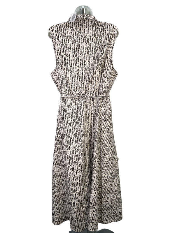 Torrid Women's Black/Beige Poplin Button Up Sleeveless Midi Dress - 2 Plus image 2