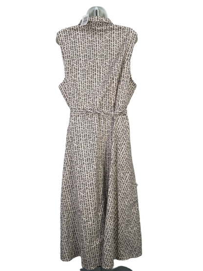 Torrid Women's Black/Beige Poplin Button Up Sleeveless Midi Dress - 2 Plus image 2