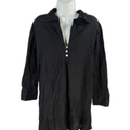 Tommy Bahama Women's Black Long Sleeve Pullover Tunic Shirt - S
