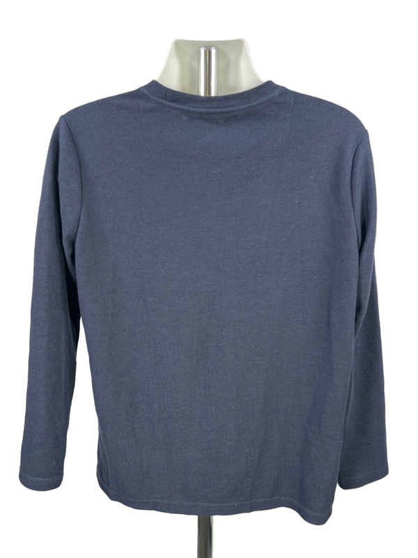 Tommy Bahama Men's Blue Waffle Knit Long Sleeve Lounge Shirt - M image 2