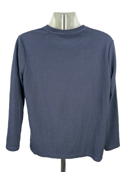Tommy Bahama Men's Blue Waffle Knit Long Sleeve Lounge Shirt - M image 2