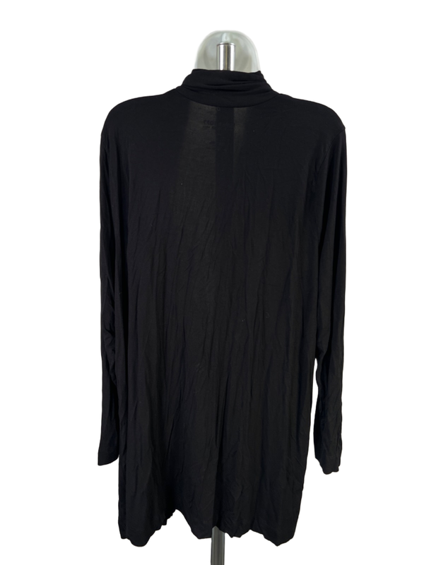 Torrid Women's Black Super Soft Knit Open Front Long Sleeve Cardigan - 3 Plus image 2