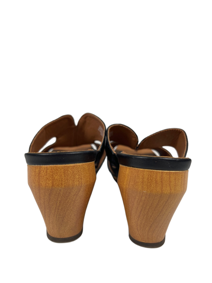 Baretraps Women's Black/Brown Yinifer Posture Plus Wedge Sandals - 8.5 image 4
