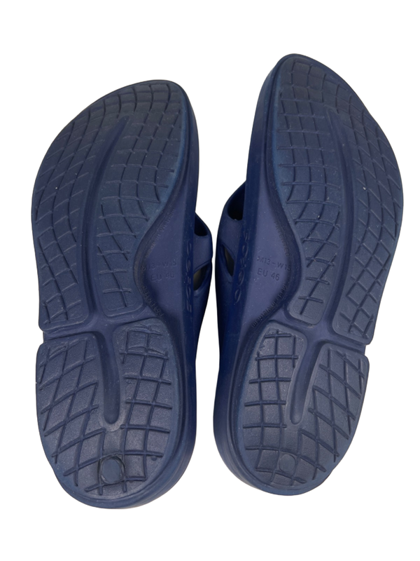 OOFOS Unisex Blue Arch Support Comfort Flip Flops - Men's 13 image 7