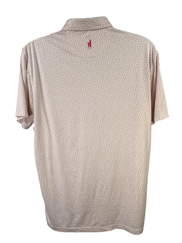 Johnnie-O Men's White/Red Short Sleeve Athletic Polo - L image 2