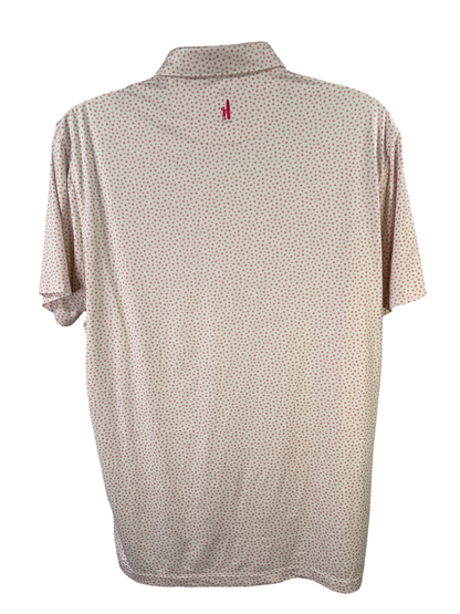 Johnnie-O Men's White/Red Short Sleeve Athletic Polo - L image 2