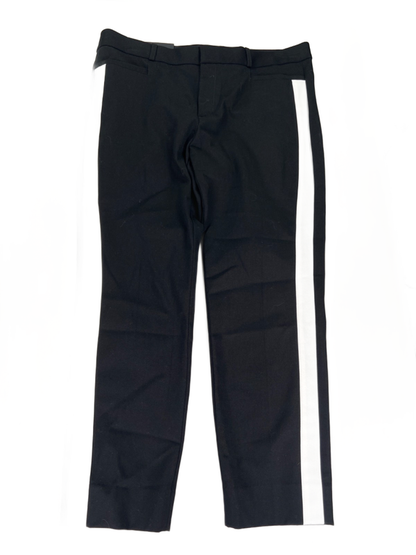 Banana Republic Women's Black/White Stripe Skinny Ankle Dress Pants - 12 Short