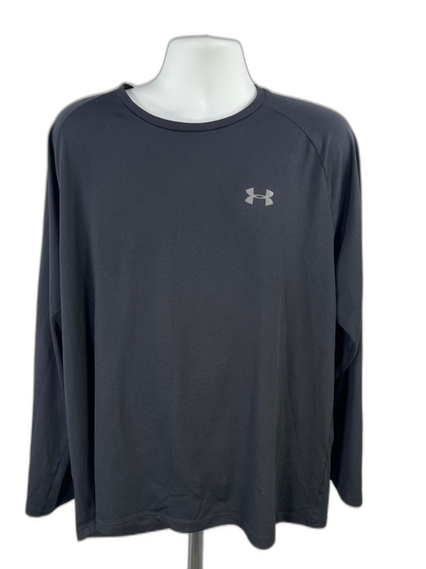 Under Armour Men's Black Loose Fit HeatGear Long Sleeve Athletic Shirt - XXL