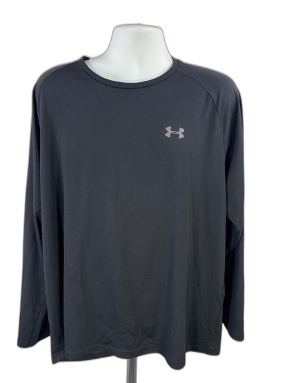 Under Armour Men's Black Loose Fit HeatGear Long Sleeve Athletic Shirt - XXL