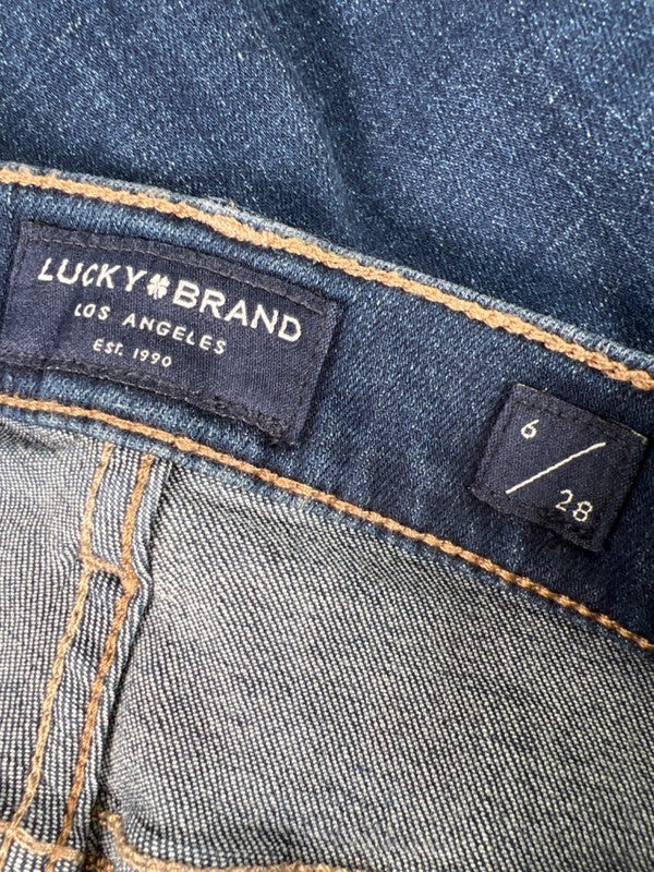 Lucky Brand Women's Dark Wash Ava Crop Mid Rise Denim Jeans - 6/28 image 3