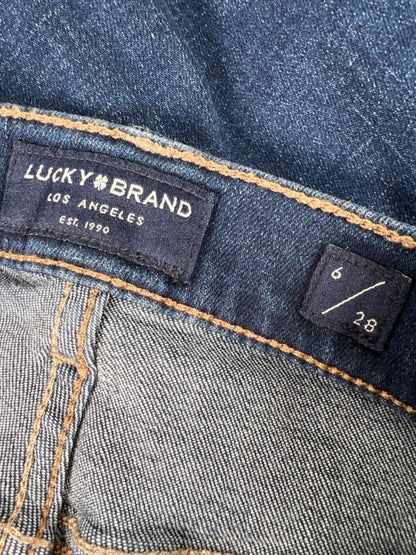 Lucky Brand Women's Dark Wash Ava Crop Mid Rise Denim Jeans - 6/28 image 3