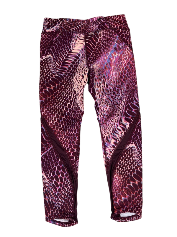 Nike Women's Purple/Burgundy Dri-Fit Cropped Athletic Leggings - S image 2