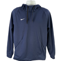 Nike Men's Navy Blue Dri-Fit Fleece Pullover Hoodie Sweatshirt - L