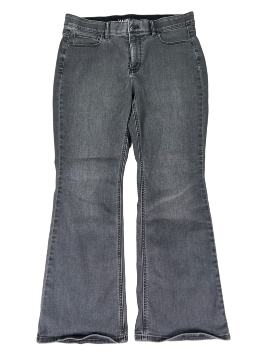 White House Black Market Women's Gray Stretch Bootcut Denim Jeans - 10 Short