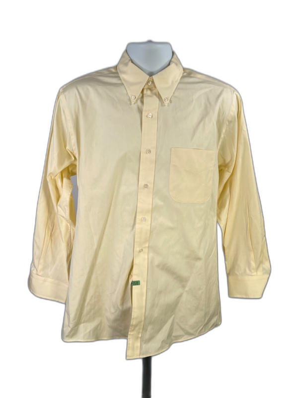 Jos A Bank Men's Yellow Long Sleeve Button Up Dress Shirt - 15.5/32