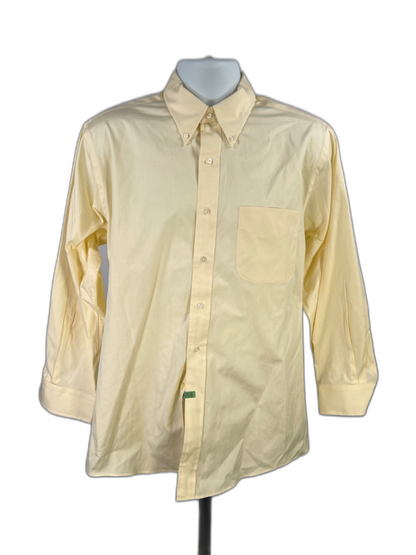 Jos A Bank Men's Yellow Long Sleeve Button Up Dress Shirt - 15.5/32