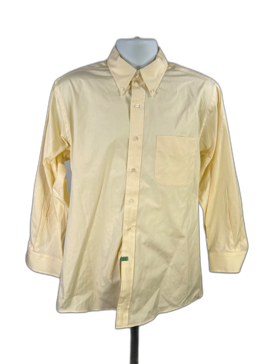 Jos A Bank Men's Yellow Long Sleeve Button Up Dress Shirt - 15.5/32