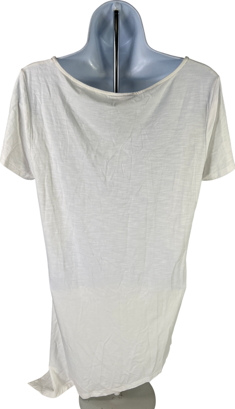 Chico’s Women’s White Short Sleeve Asymmetrical T-Shirt - 0/US 6 image 2