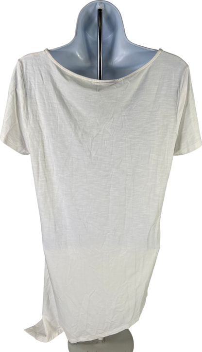 Chico’s Women’s White Short Sleeve Asymmetrical T-Shirt - 0/US 6 image 2