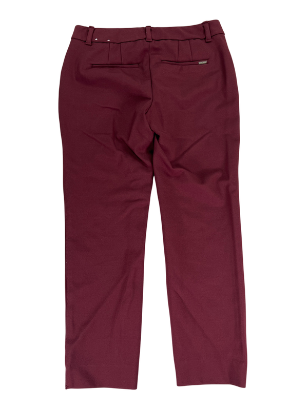 White House Black Market Women's Burgundy Slim Ankle Dress Pants - 2 Petite image 2