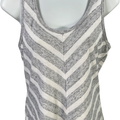The North Face Women’s Gray/White Striped Sleeveless Tank Top - S