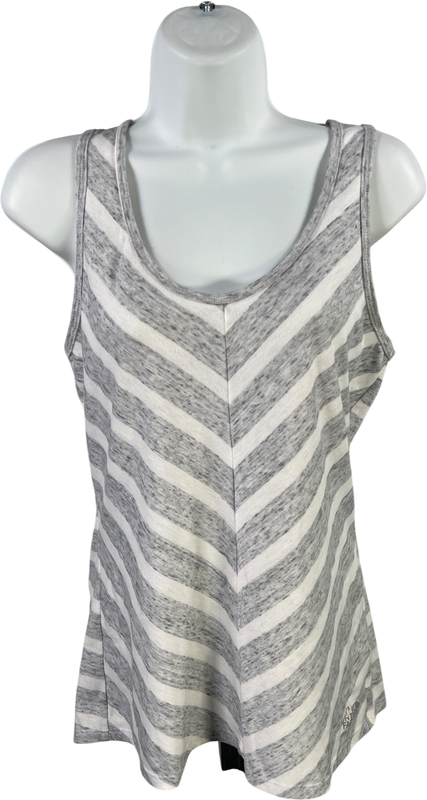 The North Face Women’s Gray/White Striped Sleeveless Tank Top - S