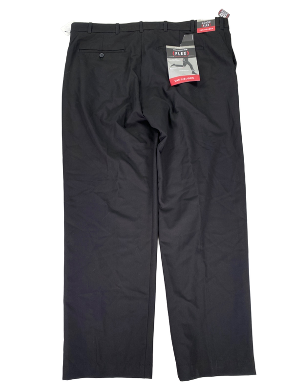 Van Heusen Men's Black Straight Fit Flex Performance Pants - 40 image 2