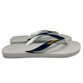Havaianas Unisex White/Blue Brasil Casual Flip Flops - Women's 9/10