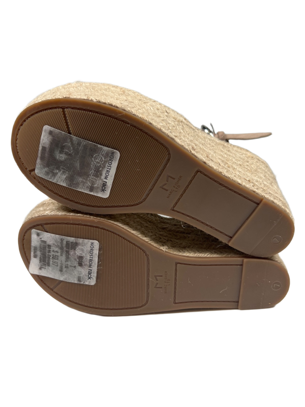 Marc Fisher Women's Tan Alita Suede Espadrille Platform Wedge Sandals - 7 image 7