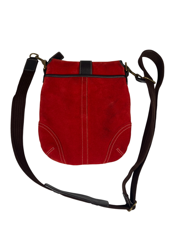 Coach Women's Cherry Red Vintage Soho Suede Small Crossbody Purse image 2