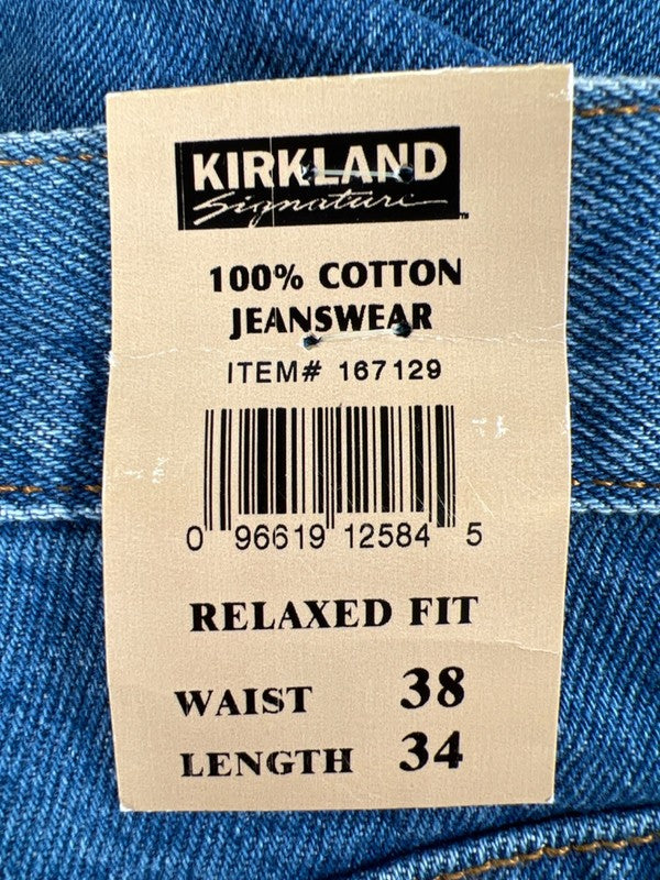 Kirkland Signature Men's Medium Wash Relaxed Fit Denim Jeans - 38x34 image 3