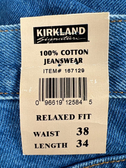Kirkland Signature Men's Medium Wash Relaxed Fit Denim Jeans - 38x34 image 3