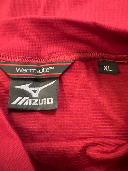 Mizuno Men's Red Warmalite Long Sleeve Mock Neck Athletic Shirt - XL image 3