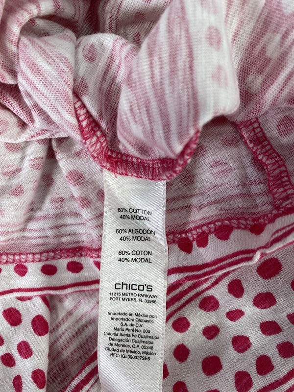 Chico’s Women’s Pink/White Short Sleeve T-Shirt - 1/US M image 4